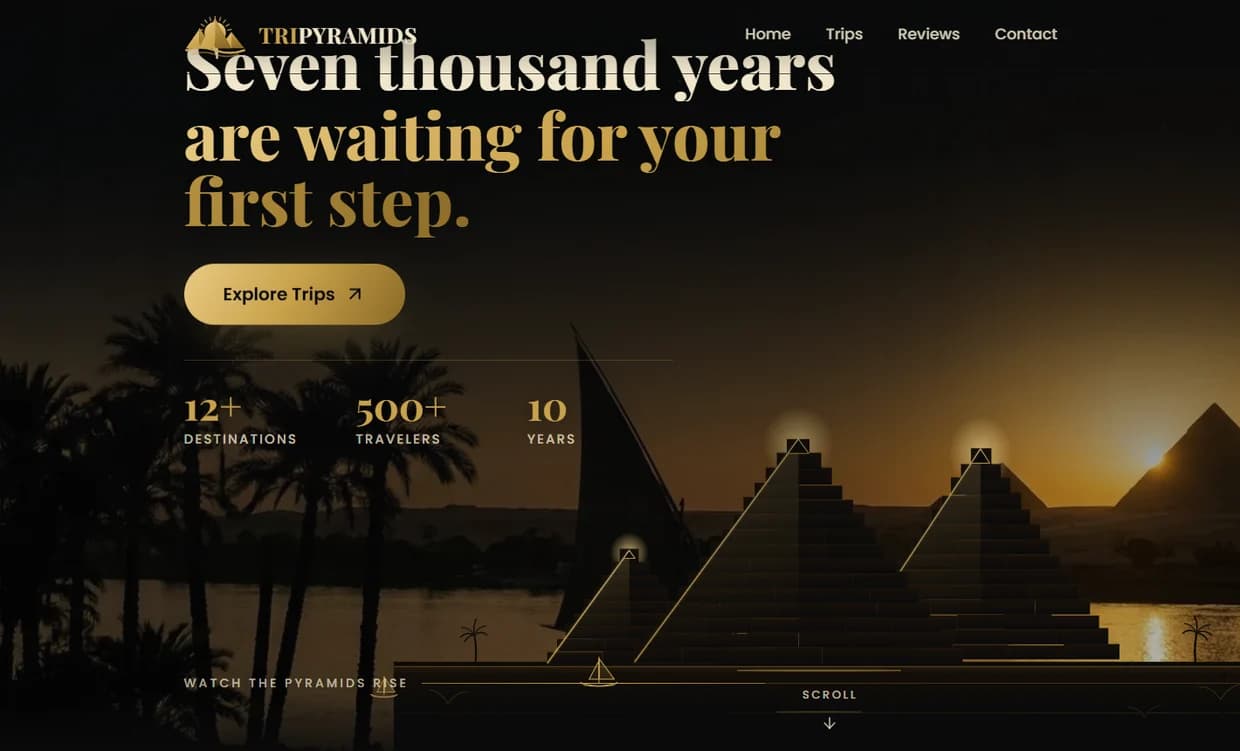 واجهة مشروع TriPyramids